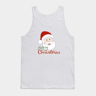 Merry Christmas - Santa Claus Face Tank Top